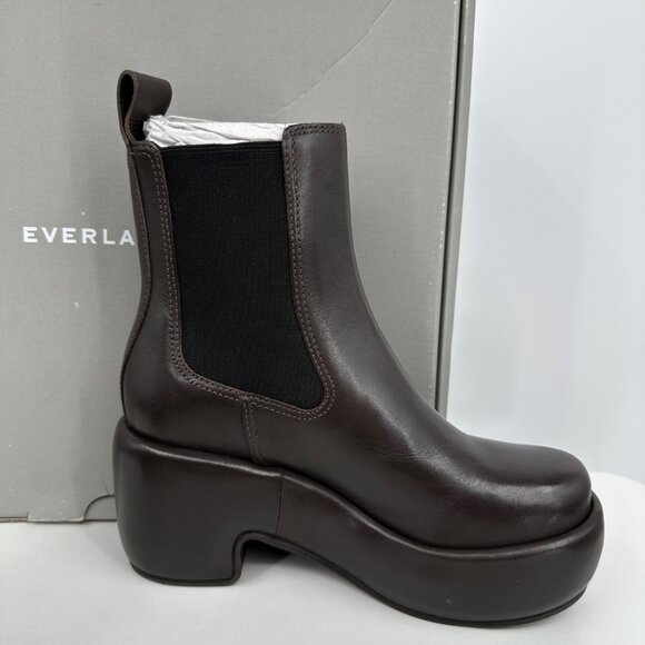 Everlane The Puffa Boot in Dark Brown size 5 Chelsea Ankle 3.25" Chunky Platform - Picture 5 of 10